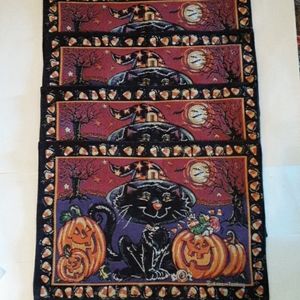 HALLOWEEN Cat and Jackolaterns placemats